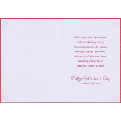 Pink Heart Shaped Candy Box with Sparkling Candies: It's No Secret Valentine's Day Card for the One I Shared My Life With - Image 2