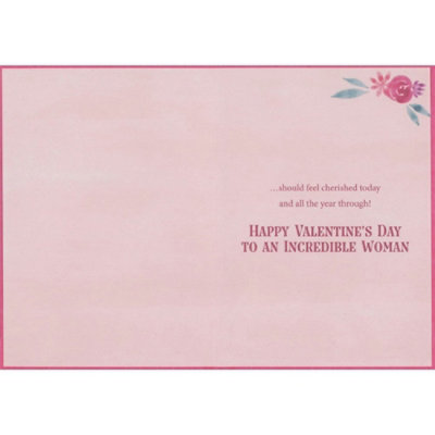 As Lovely As You: Heart Shape Filled with Flowers on Light Pink Valentine's Day Card for Mother-in-Law - Image 2
