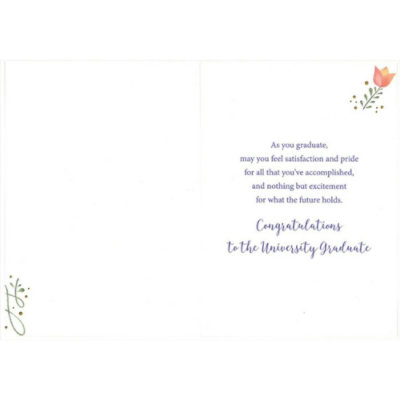 Happiness Lies in the Joy of Achievement: 3D Cap and Yellow String Bow Hand Decorated University Graduation Congratulations Card - Image 2