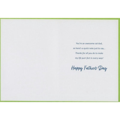 From Your Favorite Feline: Cat in Gift Box Father's Day Card from Cat - Image 2
