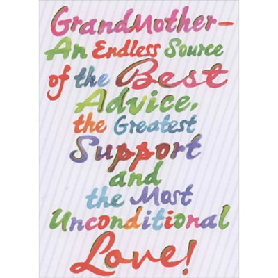 An Endless Source of the Best Advice, Support and Love Mother's Day Card for Grandmother - Image 1