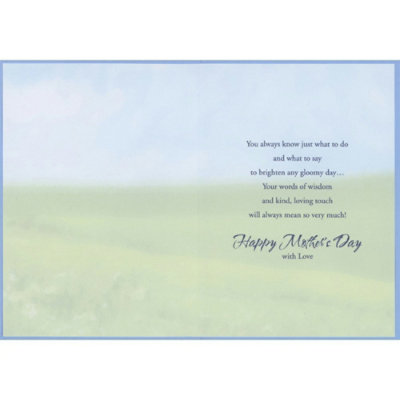 Grandmas Hold Our Hearts Forever: Sparkling Daisies in Field of Green Grass Mother's Day Card for Grandma - Image 2