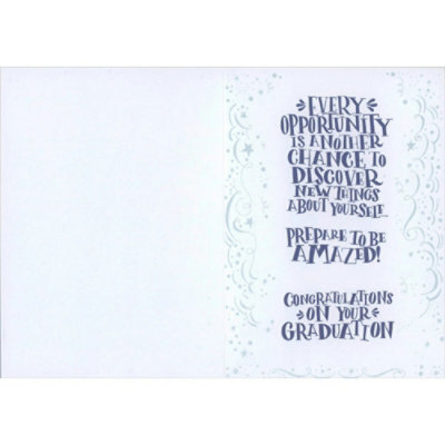 Shoot For The Moon Inspirational Graduation Congratulations Card - Image 2