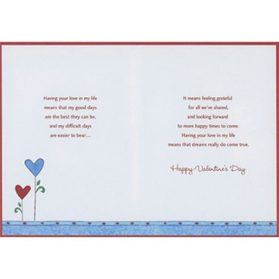 To My Husband with Love and Appreciation: Colorful Heart Shaped Flowers on Tall Stems Valentine's Day Card - Image 2