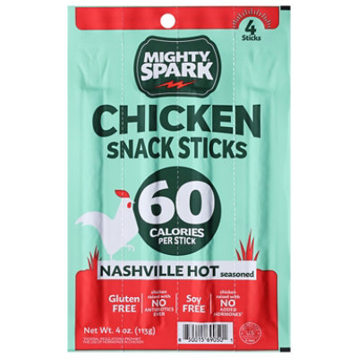 Mighty Spark Jerky Chicken Nashville Hot 4oz - 4 OZ - Image 1