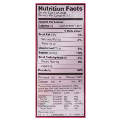 Fusion Jerky Beef Sweet 2.5oz - 2.5 OZ - Image 4