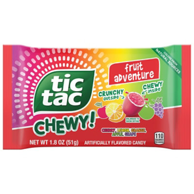 Tic Tac Chewy Sweet Fruit Adventure Flavored Chewy Candy 1.8oz - 1.8 OZ - Image 2