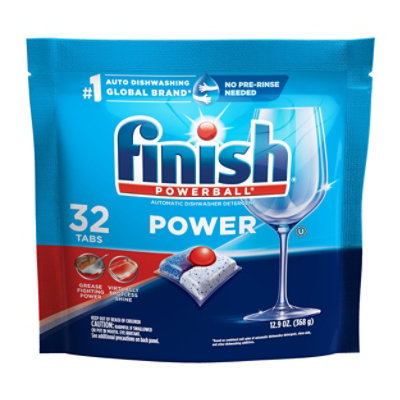 Finish Powerball Power Automatic Dishwasher Detergent 32 Tabs - 32 CT - Image 2