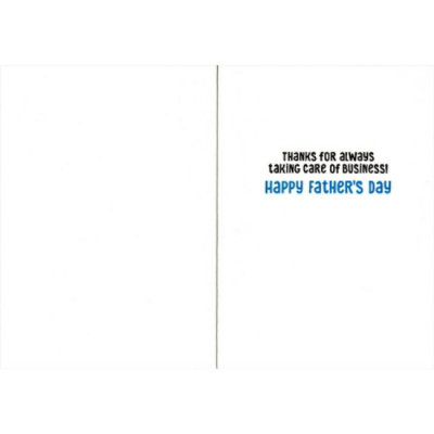Bear With Toilet Plunger Funny Father's Day Card for Dad. - Image 2