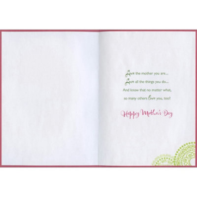 Mother is All About Love Handmade with Gems Designer Boutique Mother's Day Card. - Image 2