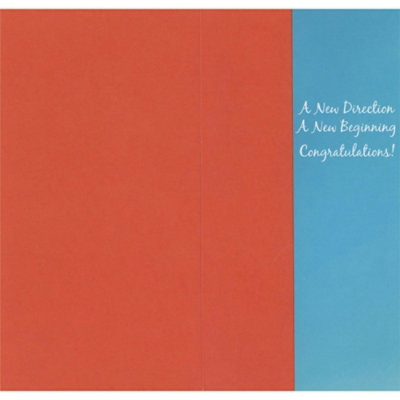 You're On Your Way: Blue and Orange Hot Air Balloon Money Holder / Gift Card Holder Graduation Congratulations Card. - Image 3