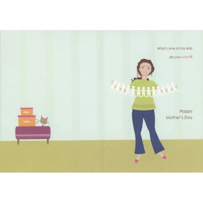 I'd Like to Give You a Homemade Gift: Woman Doing Crafting Funny Mother's Day Card. - Image 2