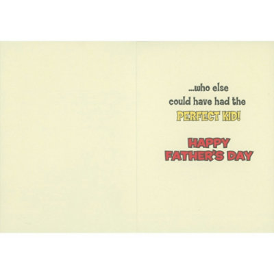 You Must Be the Perfect Father: Man with Purple Spotted Dog Funny Father's Day Card for Dad. - Image 2