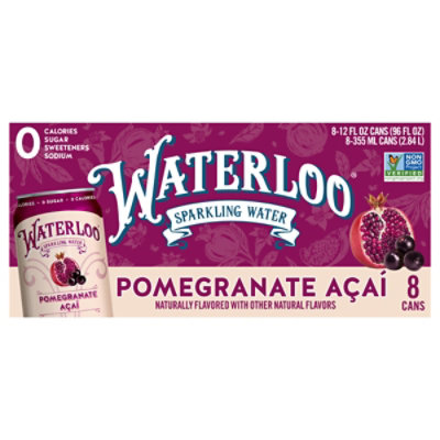 Waterloo Pomegranate Acai Sparkling Water -8-12 Fl. Oz. - Image 3