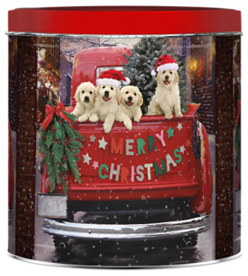 GiftPop Puppies Merry Ride Popcorn Tin - 21 Oz. - Image 1