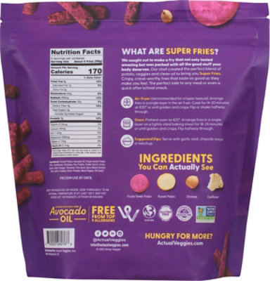 Actual Veggies Fries Purple Sweet Potato - 14 OZ - Image 5