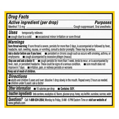 Halls Relief Honey Lemon Cough Drops 250 Ct - 250 CT - Image 4