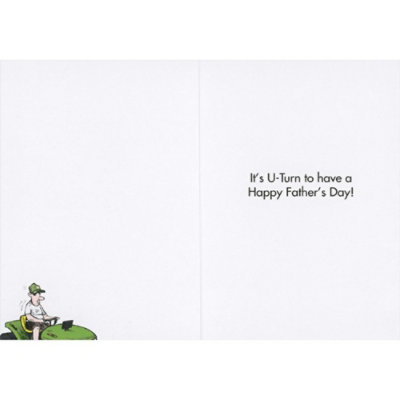 Riding Mower GPS: Do a U-Turn Funny Father's Day Card - Image 2