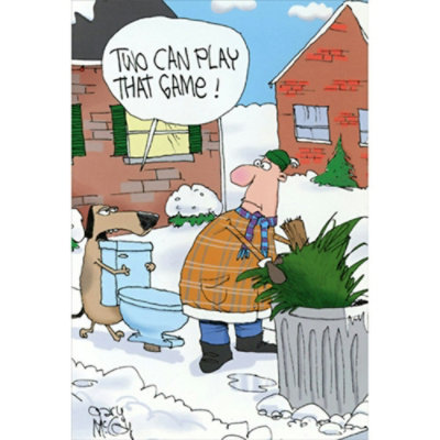 Two Can Play This Game Gary McCoy Box of 12 Funny New Year Cards - Image 1