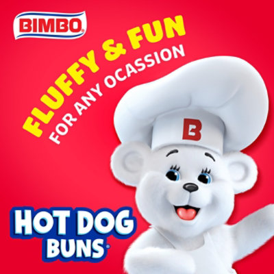 Bimbo White Hot Dog Buns 8 Count - 12 OZ - Image 3