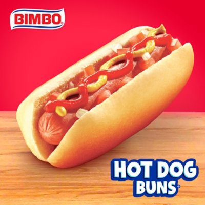 Bimbo White Hot Dog Buns 8 Count - 12 OZ - Image 2