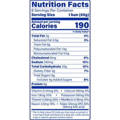 Bimbo Hamburger Buns With Sesame Seeds 8 Count - 18.25 OZ - Image 3