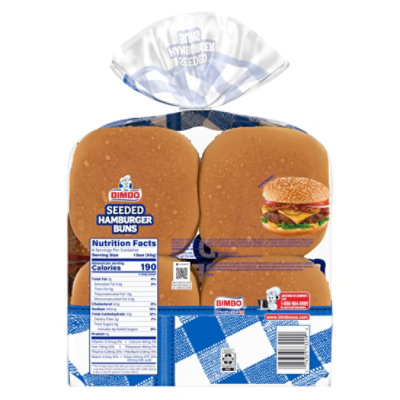 Bimbo Hamburger Buns With Sesame Seeds 8 Count - 18.25 OZ - Image 5