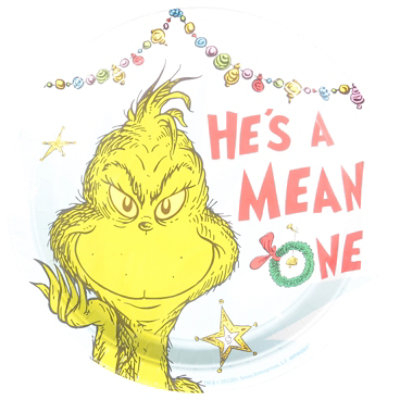 Amscan The Grinch Dinner Paper Plates 8 Count - Each - Image 1