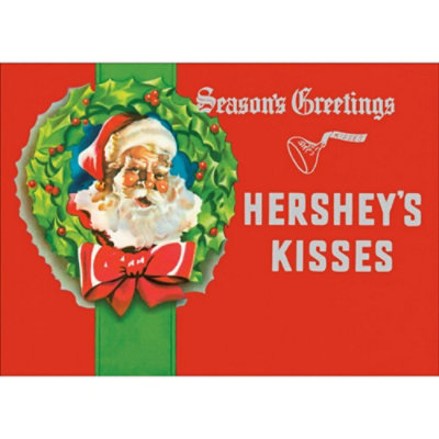 Hershey Kisses Santa Box of 15 Christmas Cards - Image 1