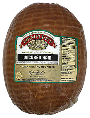 Hemplers Double Smoked Uncured Ham - 3 LB - Image 1
