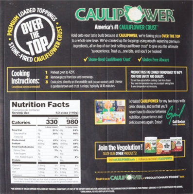 Caulipower Pizza Over The Top Dream Supreme - 14.8 OZ - Image 6