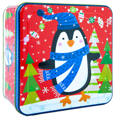 Lindy Bowman Medium Square Cookie Tin Styles May Vary - Each - Image 1