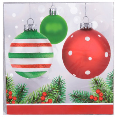 Signature SELECT Glimmering Ornaments Beverage Napkins 16 Count - Each - Image 1