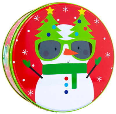 Lindy Bowman Holiday Small Round Cookie Tin Styles May Vary - Each - Image 1