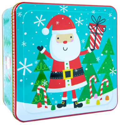 Lin Square Holiday Tins Lg - EA - Image 1