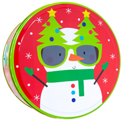 Lindy Bowman Holiday Extra Large Round Cookie Tin Styles May Vary - Each - Image 1