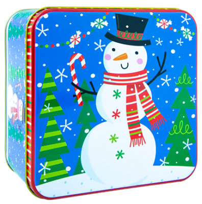 Lindy Bowman Holiday Small Square Cookie Tin Styles May Vary- Each - Image 1