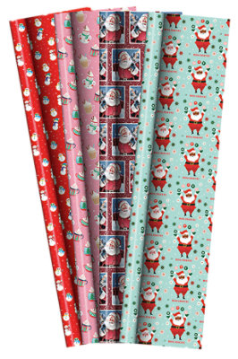 Signature SELECT 30 by 40 Inch Square Feet Traditional Christmas Wrap Styles May Vary - Each - Image 1