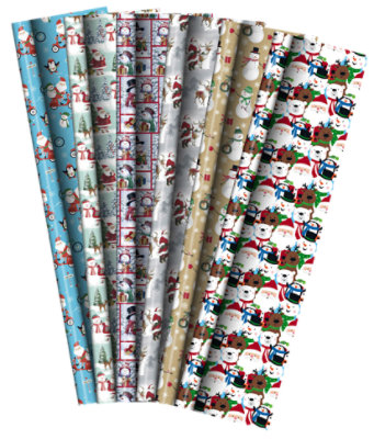 Signature Select 30 Inch 160 Square Feet Jumbo Traditional Christmas Wrap - Each - Image 1