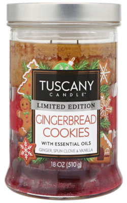 Tuscany Candle Triple Pour Gingerbread Cookie Candle - 18 Oz. - Image 1