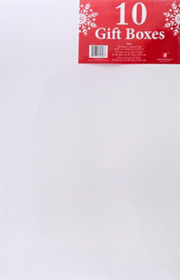 White Folding Gift Boxes - 10 CT - Image 2