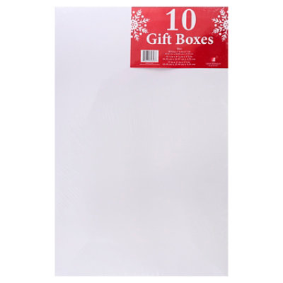 White Folding Gift Boxes - 10 CT - Image 1