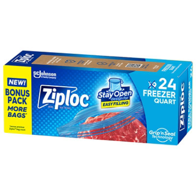 Ziploc Freezer Bags Quart - 24 CT - Image 2