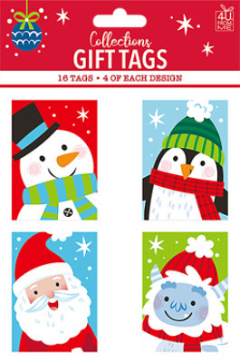 Tri Land Corporation Fun Holiday Quartet Gift Tags - 16 Count - Image 1