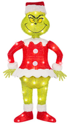 Gemmy 28 Inch Lighted Tinsel Grinch - Each - Image 1