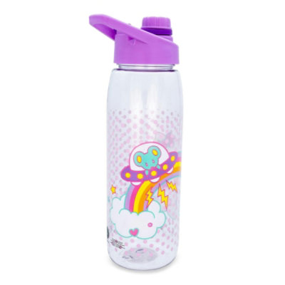 Silver Buffalo Sanrio Hello Kitty and Joey Rainbow Plastic Water Bottle With Screw-Top Lid - Image 2