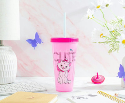 Silver Buffalo Disney The Aristocats Marie Color-Changing Plastic Tumbler | Holds 24 Ounces - Image 3