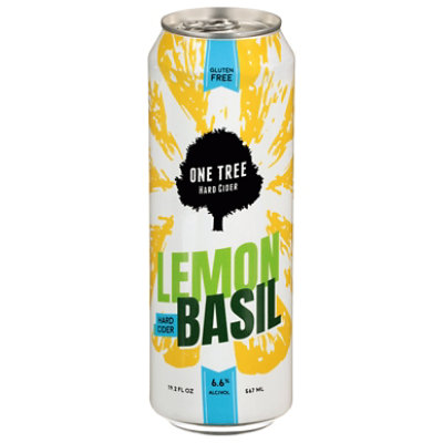 One Tree Hard Cider Lemon Basil Can - 19.2 FZ - Image 2