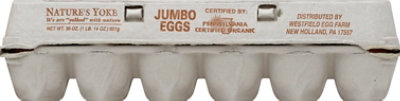 Natures Yoke Organic Free-range Jumbo Brown Eggs, Dozen, 12 Ct - 12 CT - Image 2