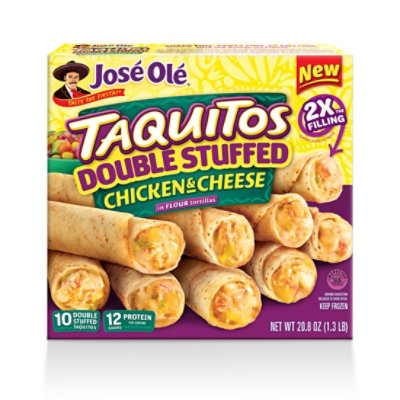 Jose Ole Double Stuffed Chicken & Cheese Flour Taquitos, 20.8 Oz - 20.8 OZ - Image 1